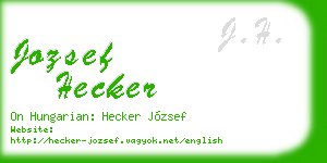 jozsef hecker business card