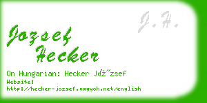 jozsef hecker business card